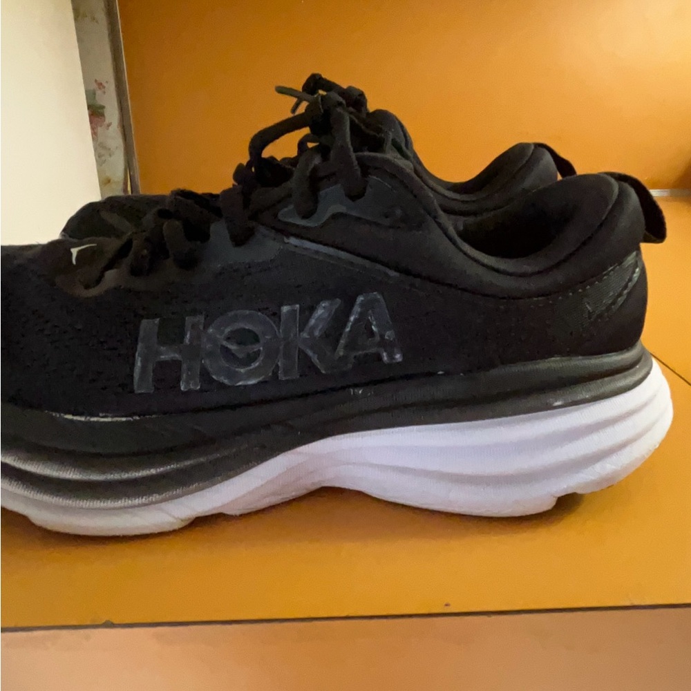 Hoka Black and White Women's Sneakers - Picture 5 of 14